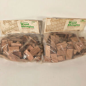 Greenleaf Miniature Wood Retangular 1.5"x.75" Shingles Dollhouse Construction #1